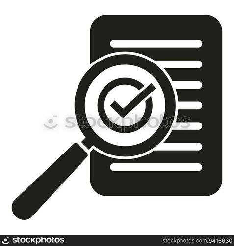 Test result search icon simple vector. S&le virus. Positive clinic. Test result search icon simple vector. S&le virus