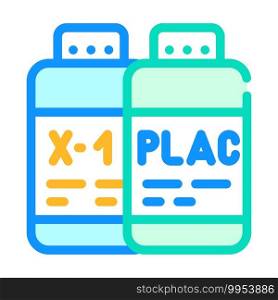 test s&les of vaccine and placebo color icon vector. test s&les of vaccine and placebo sign. isolated symbol illustration. test s&les of vaccine and placebo color icon vector illustration