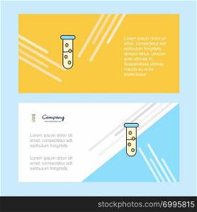 Test tube abstract corporate business banner template, horizontal advertising business banner.