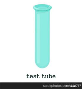 Test tube icon. Cartoon illustration of test tube vector icon for web isolated on white background. Test tube icon, cartoon style