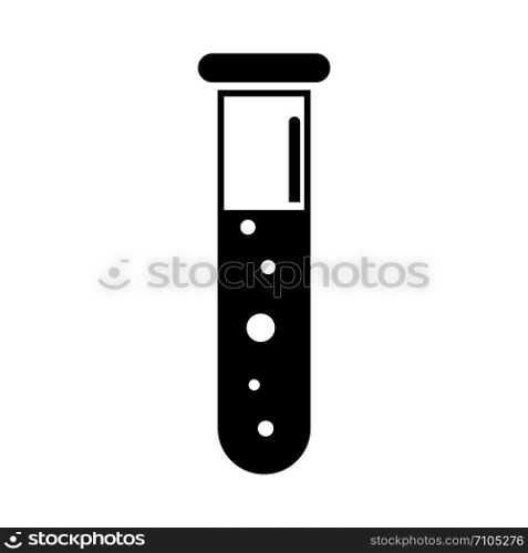 Test tube icon. Simple illustration of test tube vector icon for web design isolated on white background. Test tube icon, simple style