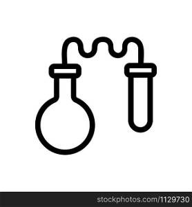 Test tube icon vector. A thin line sign. Isolated contour symbol illustration. Test tube icon vector. Isolated contour symbol illustration