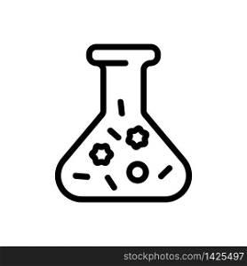 test tube infection icon vector. test tube infection sign. isolated contour symbol illustration. test tube infection icon vector outline illustration