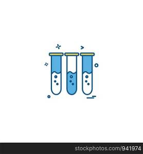 test tube lab flask icon vector design