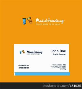 Test tube logo Design with business card template. Elegant corporate identity. - Vector