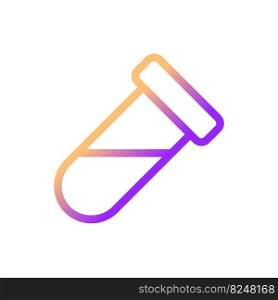 Test tube pixel perfect gradient linear ui icon. Laboratory research. Lab tool. Scientific instrument. Line color user interface symbol. Modern style pictogram. Vector isolated outline illustration. Test tube pixel perfect gradient linear ui icon