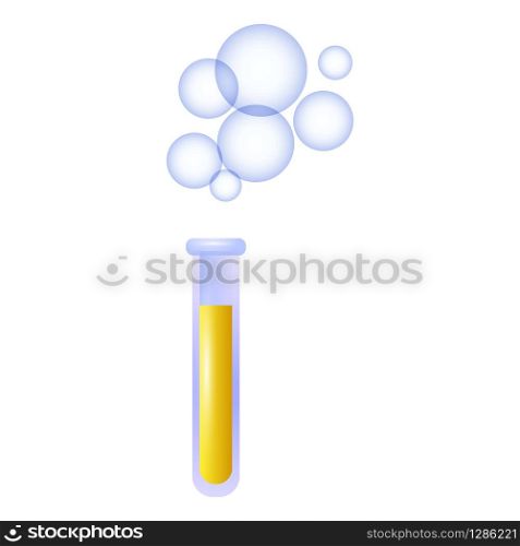 Test tube potion icon. Cartoon of test tube potion vector icon for web design isolated on white background. Test tube potion icon, cartoon style
