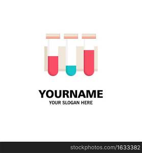 Test, Tube, Science, laboratory, blood Flat Color Icon Vector