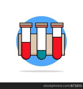 Test, Tube, Science, laboratory, blood Flat Color Icon Vector