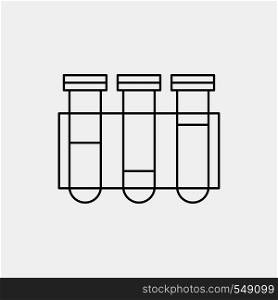 Test, Tube, Science, laboratory, blood Line Icon. Vector isolated illustration. Vector EPS10 Abstract Template background