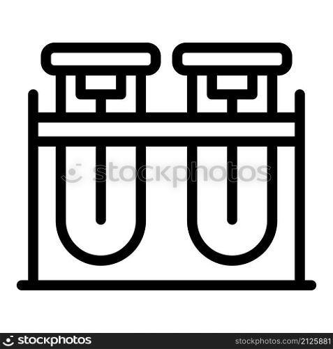Test tube stand icon outline vector. Medical lab. Science chemistry. Test tube stand icon outline vector. Medical lab