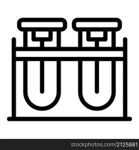 Test tube stand icon outline vector. Medical lab. Science chemistry. Test tube stand icon outline vector. Medical lab