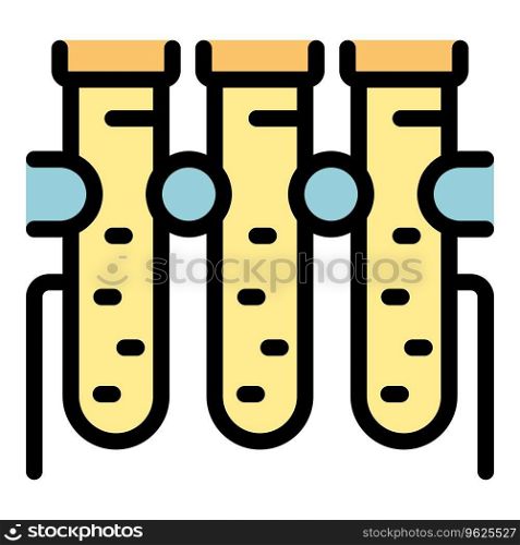 Test tube stand icon outline vector. Renewable energy. Space station color flat. Test tube stand icon vector flat