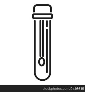 Test tube swab icon outline vector. Lab sample. Doctor rapid. Test tube swab icon outline vector. Lab sample