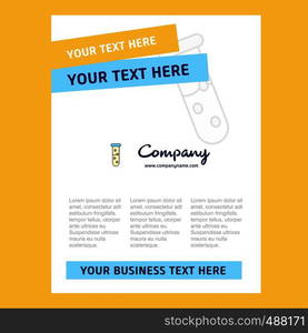 Test tube Title Page Design for Company profile ,annual report, presentations, leaflet, Brochure Vector Background