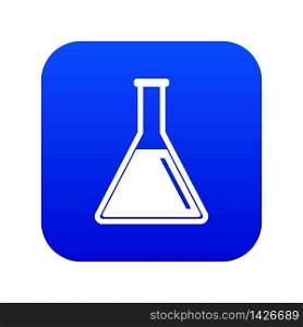 Test tube with oil icon digital blue for any design isolated on white vector illustration. Test tube with oil icon digital blue