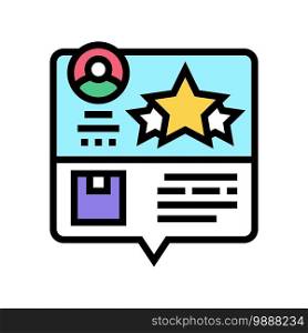 testimonial feedback color icon vector. testimonial feedback sign. isolated symbol illustration. testimonial feedback color icon vector illustration