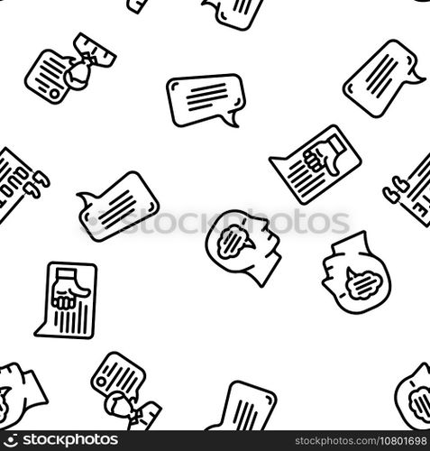 testimonial feedback"e vector seamless pattern thin line illustration. testimonial feedback"e vector seamless pattern