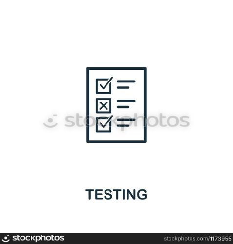 Testing icon. Premium style design from design ui and ux collection. Pixel perfect testing icon for web design, apps, software, printing usage.. Testing icon. Premium style design from design ui and ux icon collection. Pixel perfect Testing icon for web design, apps, software, print usage
