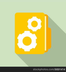 Testing software folder icon. Flat illustration of testing software folder vector icon for web design. Testing software folder icon, flat style