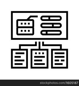 testing system line icon vector. testing system sign. isolated contour symbol black illustration. testing system line icon vector illustration