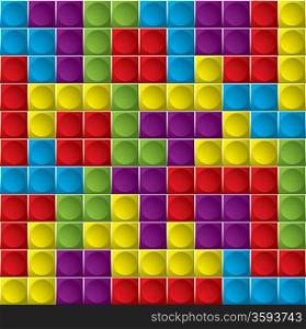 Tetris colorful game board with shapes that make great background