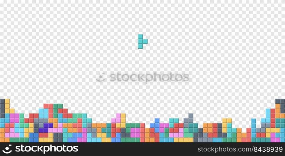 Tetris figures constructor game background