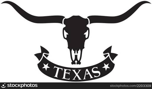 Texas Design with Longhorn Head Skull