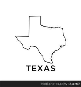 Texas map icon design trendy
