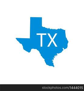 Texas map icon, USA art illustration. Vector isolated illustration.