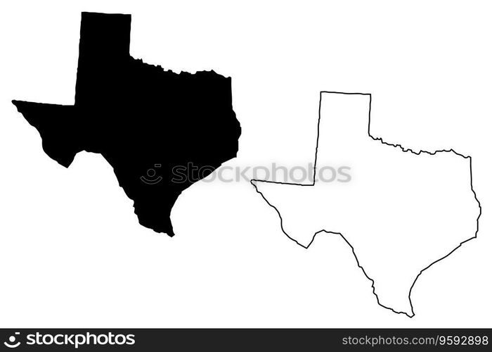 Texas map vector image