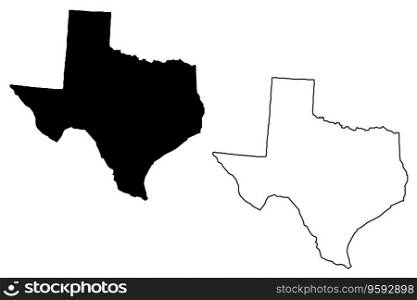 Texas map vector image