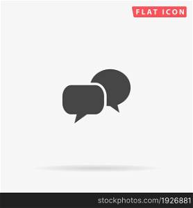 Text Ballons flat vector icon. Glyph style sign. Simple hand drawn illustrations symbol for concept infographics, designs projects, UI and UX, website or mobile application.. Text Ballons flat vector icon