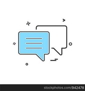 text chat bubble icon vector design