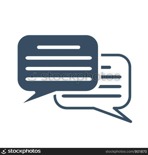 text chat icon. Simple element illustration