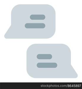 Text conversation using digital chat platform.