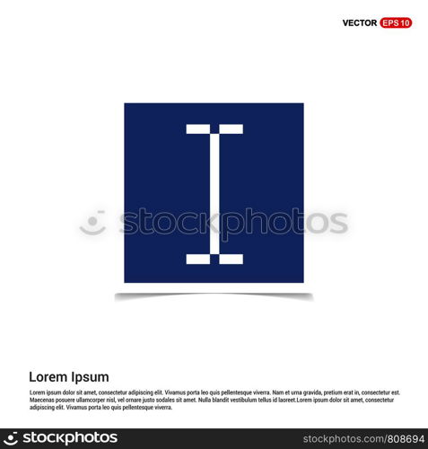 Text Cursor Icon - Blue photo Frame