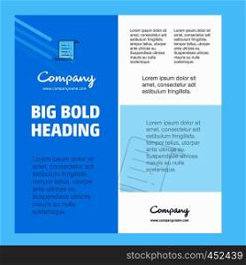 Text document Business Company Poster Template. with place for text and images. vector background