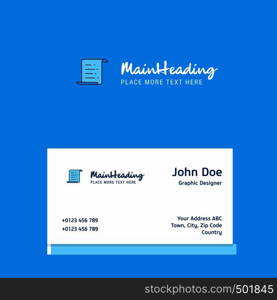 Text document logo Design with business card template. Elegant corporate identity. - Vector