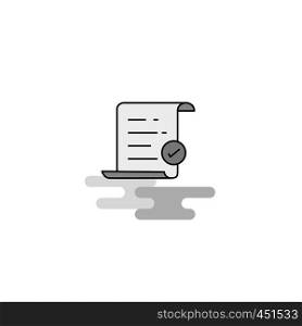 Text document Web Icon. Flat Line Filled Gray Icon Vector
