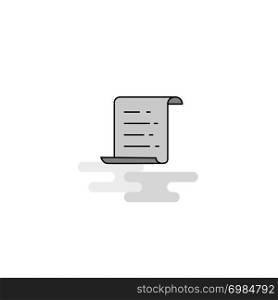 Text document Web Icon. Flat Line Filled Gray Icon Vector