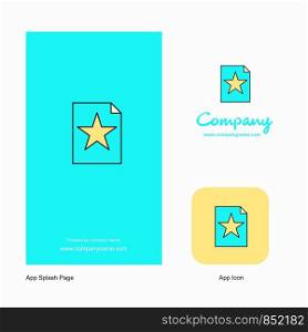 Text file Company Logo App Icon and Splash Page Design. Creative Business App Design Elements
