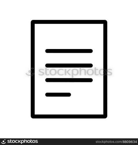 Text file icon line isolated on white background. Black flat thin icon on modern outline style. Linear symbol and editable stroke. Simple and pixel perfect stroke vector illustration
