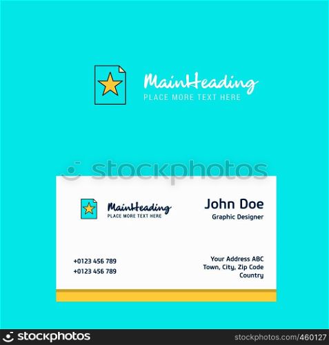 Text file logo Design with business card template. Elegant corporate identity. - Vector