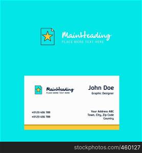 Text file logo Design with business card template. Elegant corporate identity. - Vector