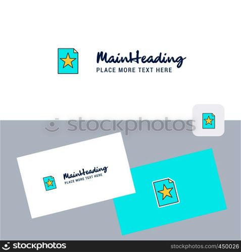 Text file vector logotype with business card template. Elegant corporate identity. - Vector