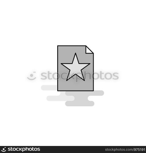 Text file Web Icon. Flat Line Filled Gray Icon Vector