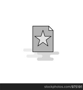 Text file Web Icon. Flat Line Filled Gray Icon Vector