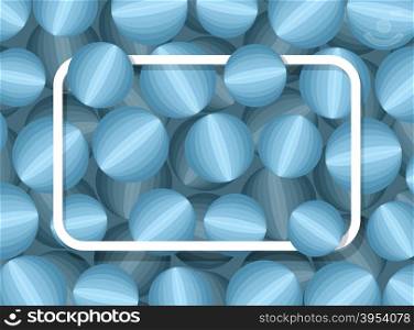 Text frame on 3d background ball. Pattern of community with place for quote.&#xA;