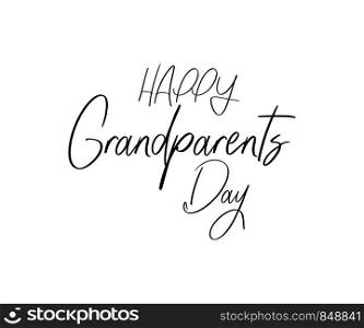 text Happy Grandparents Day on white background. Eps10. text Happy Grandparents Day on white background